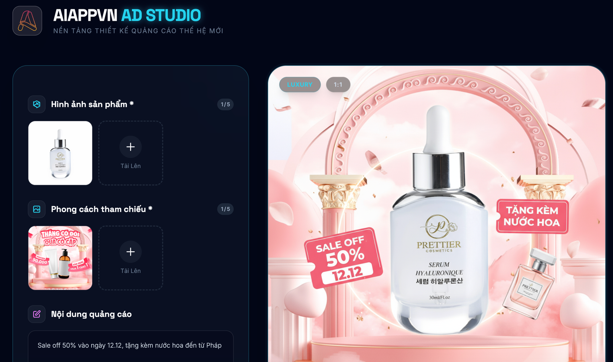 ⚡Tool tạo ảnh quảng cáo theo mẫu tham chiếu