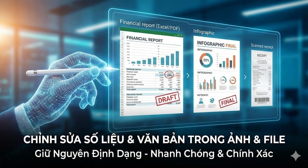 🔥Tool chỉnh sửa văn bản số liệu trong ảnh & pdf không thay đổi định dạng