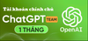 Tài khoản Chatgpt Business Team 1 tháng